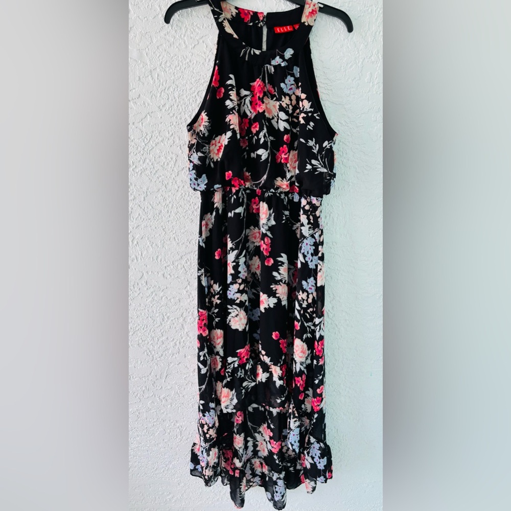 High-Low floral Maxi with ruffle hem